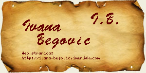 Ivana Begović vizit kartica